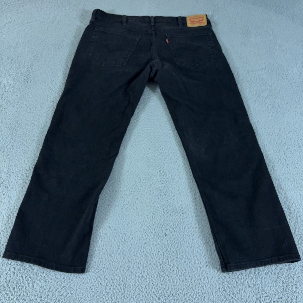 Levis Jeans Mens 38x30 Black 559 Relaxed Fit Straight Mid Rise Denim Cotton Work
